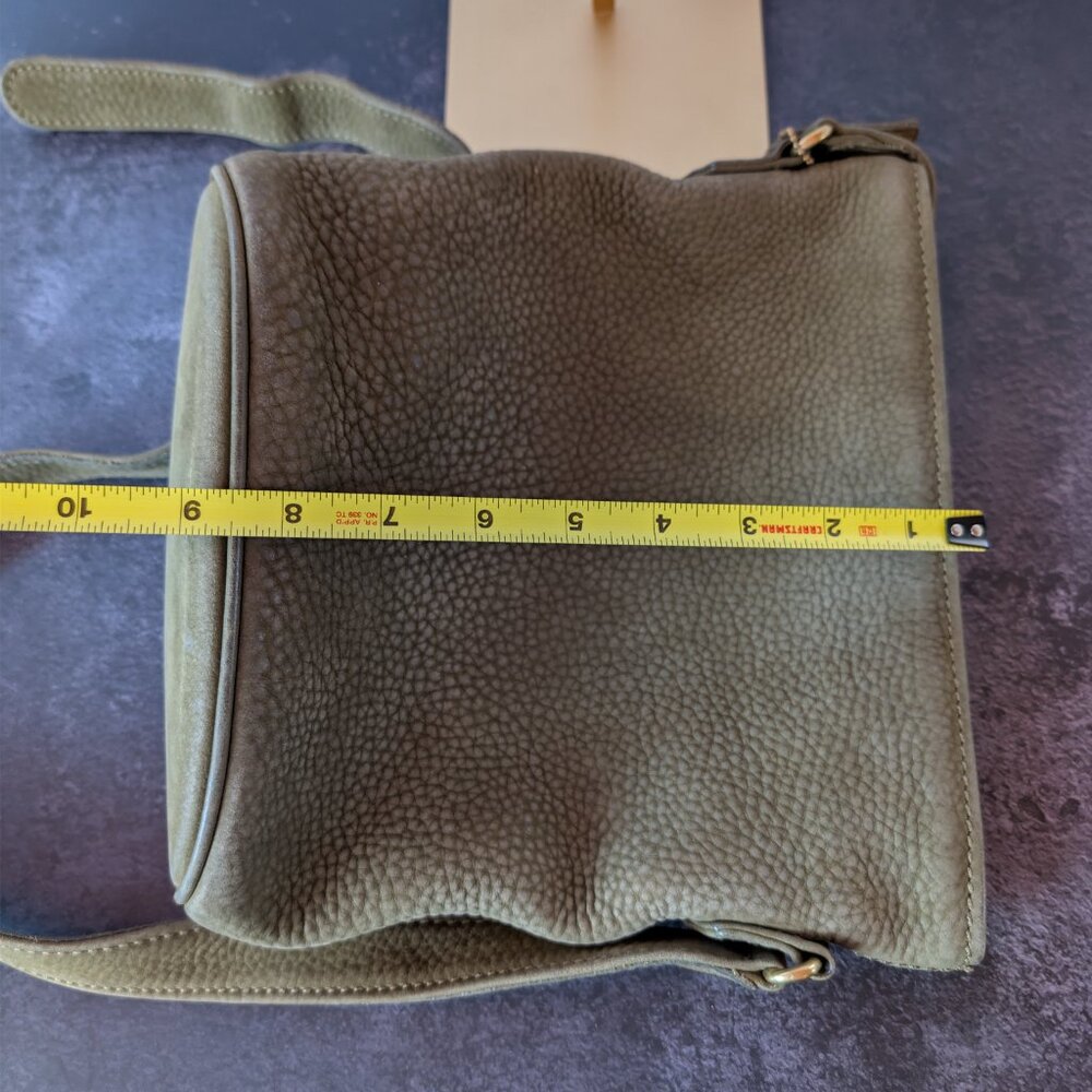 COACH RARE Vintage 1995 Pebbled Leather Olive Green Bucket N5M‑4933 w/ Dusty - Picture 13 of 16